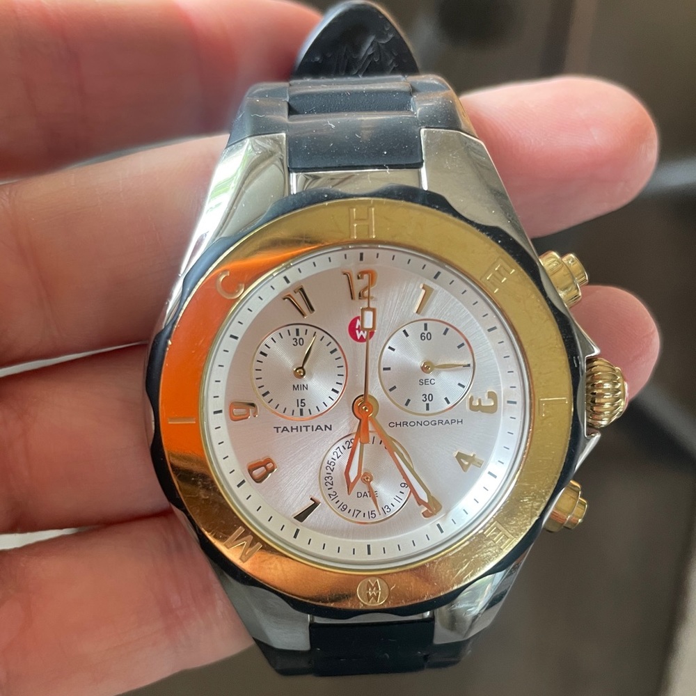 ✨authentic✨ Michele Tahitan Jelly Bean two-tone 18K gold watch